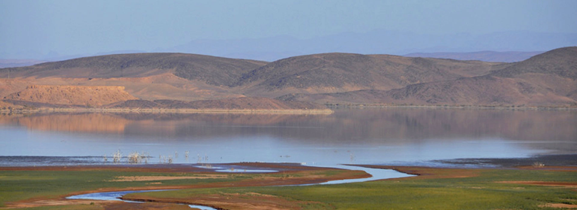 Le lac artificiel Mansour Eddahbi de Ouarzazate