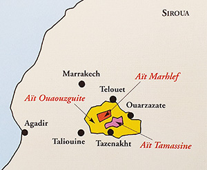 tapis-carte Carte des tapis Aït Ouazouzguite