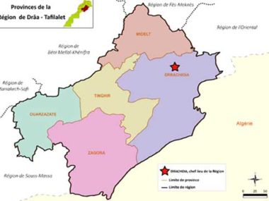 Carte des provinces de Ouarzazate et environs