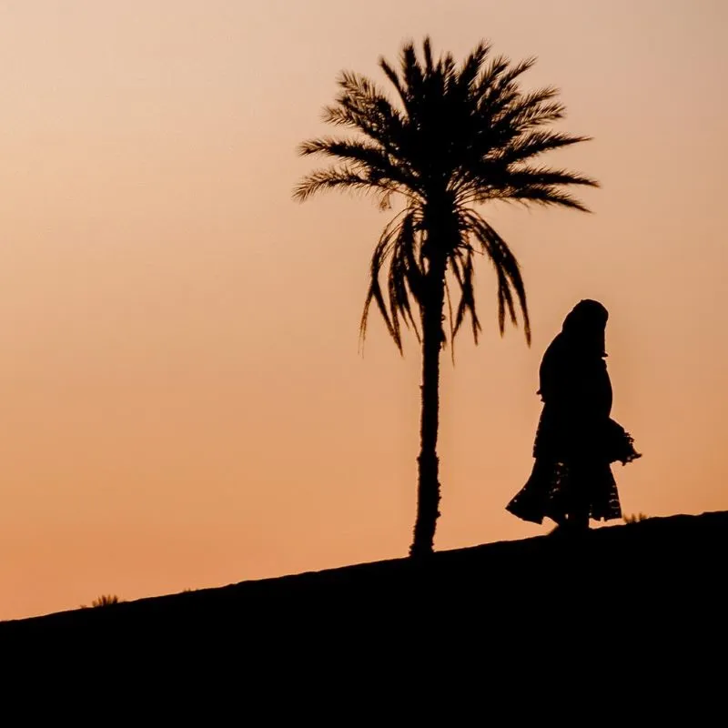 Une femme berbère dans le désert - Par A. Azizi