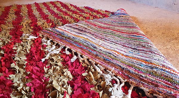 Dar Arbalou - Tapis berbère Boucherouite de Khadija 1