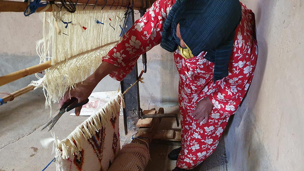 La coupe du tapis berbère