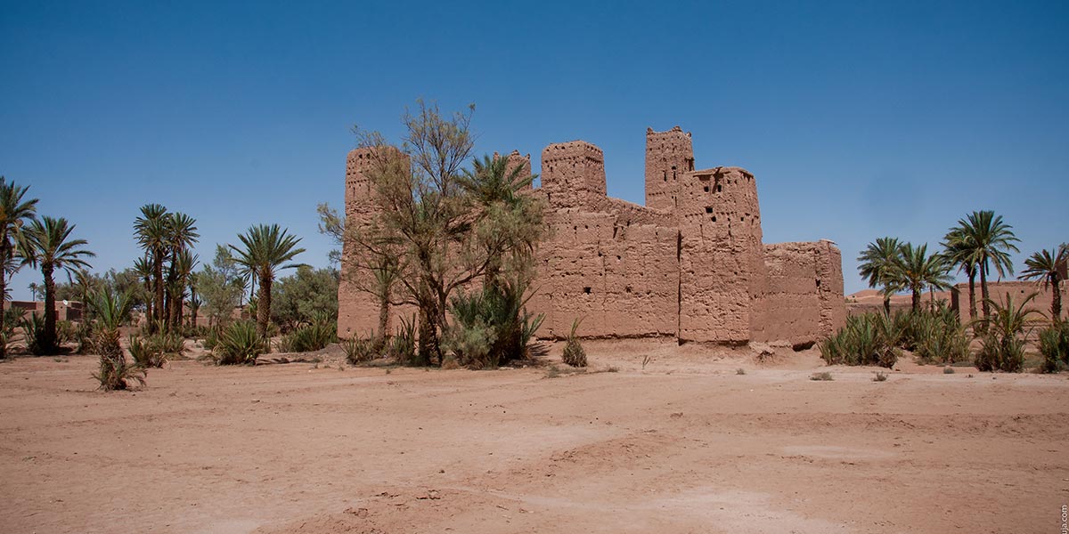 Casbah in ruins at the oasis of Skoura