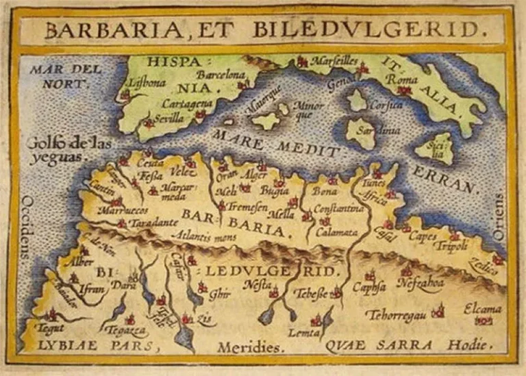 Carte ancienne de la Barbaria