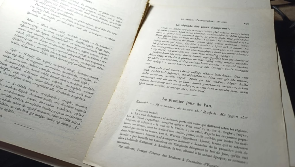 Le chapitre VI du livre d'Émile Laoust, Mots et choses berbères (1920), source de cet article