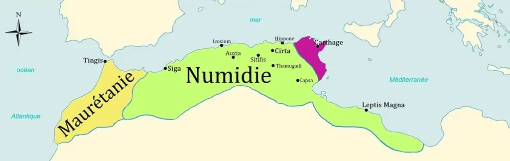 Map of Numidia