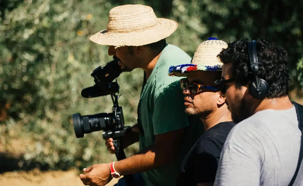 Kamal Hachkar during filming.