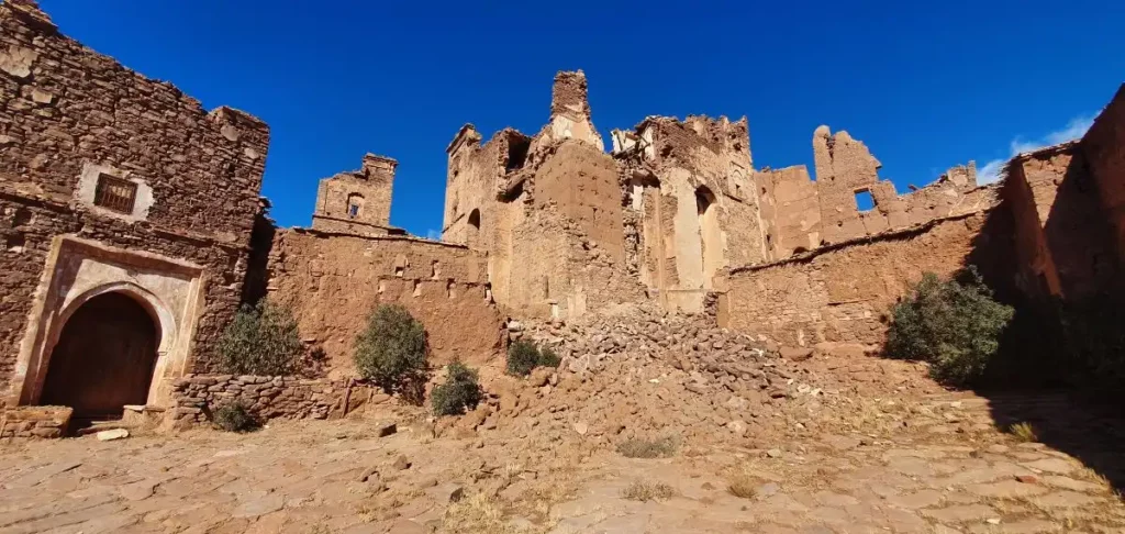 Remains of the former central courtyard of Telouet Kasbah