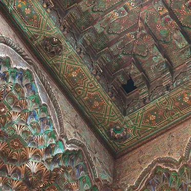 Painted ceiling at Telouet Kasbah