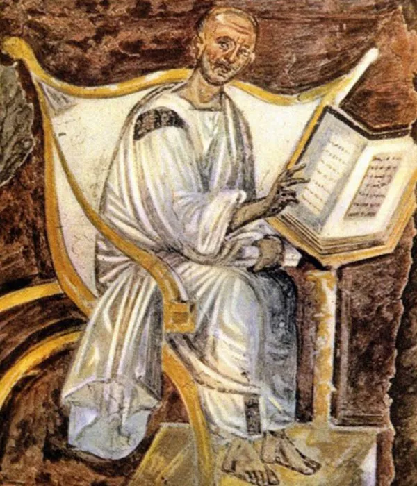 St Augustine, 6th century
Fresco, Lateran Palace, Rome