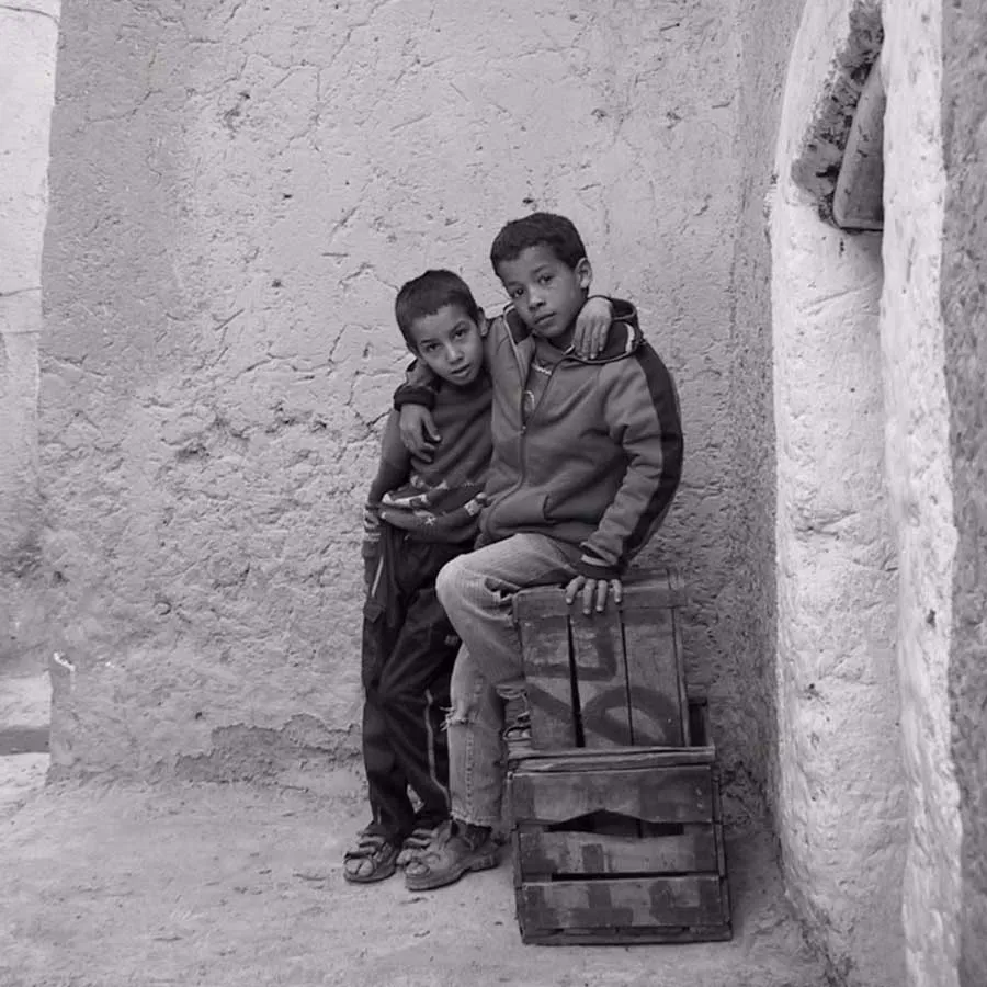 Enfants de Taourirte à Ouarzazate, vers 2000